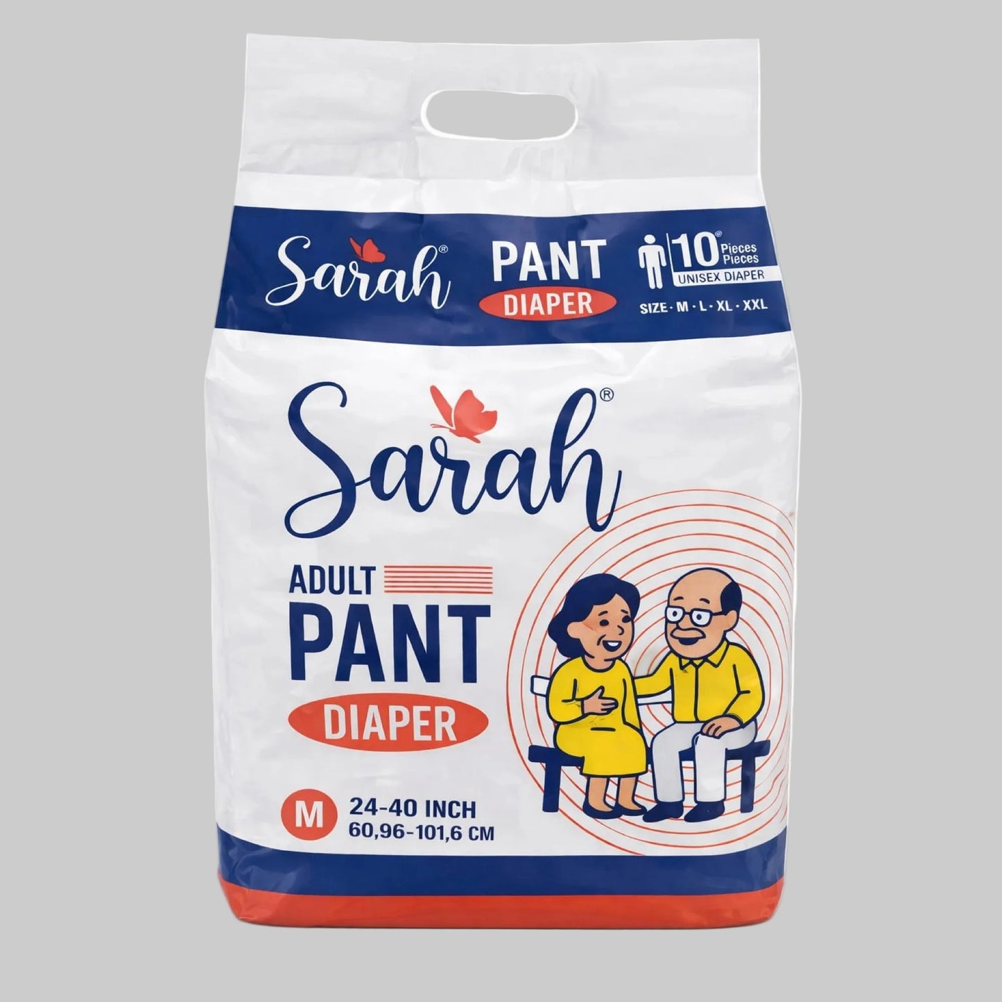 Pack of 10 Sarah Adult Pant Diapers M Size